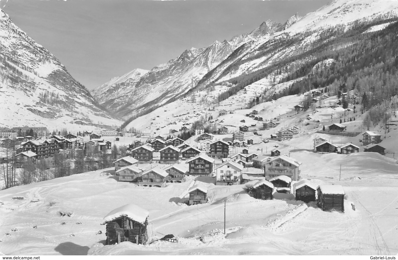 Zermatt Dorfpartie Mit Dom Und Täschhorn - Täsch