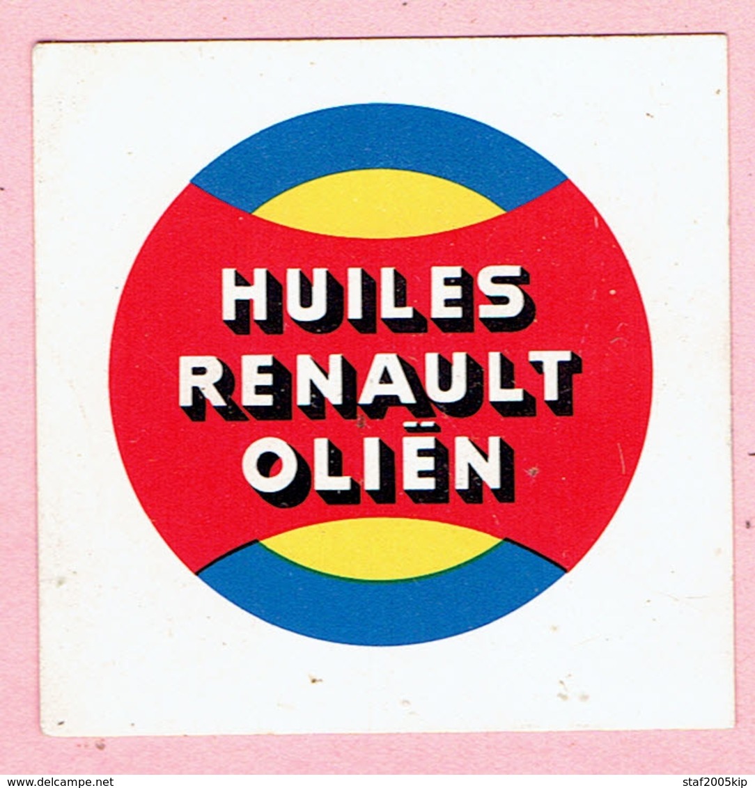 Sticker - HUILES RENAULT OLIËN - Autocollants