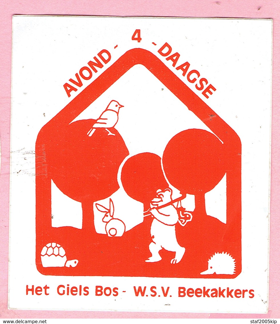 Sticker - Avond 4 Daagse - Het Giels Bos - W.S.V. Beekakkers - Autocollants