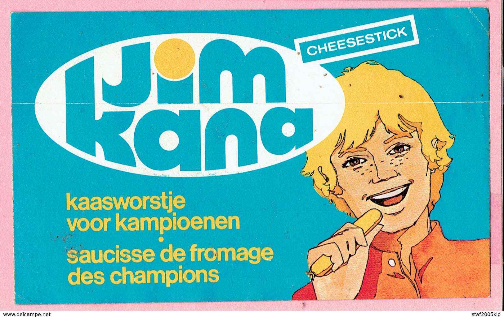 Sticker - Jim Kana Cheesestick - Kaaswostje Voor Kampioenen - Autocollants