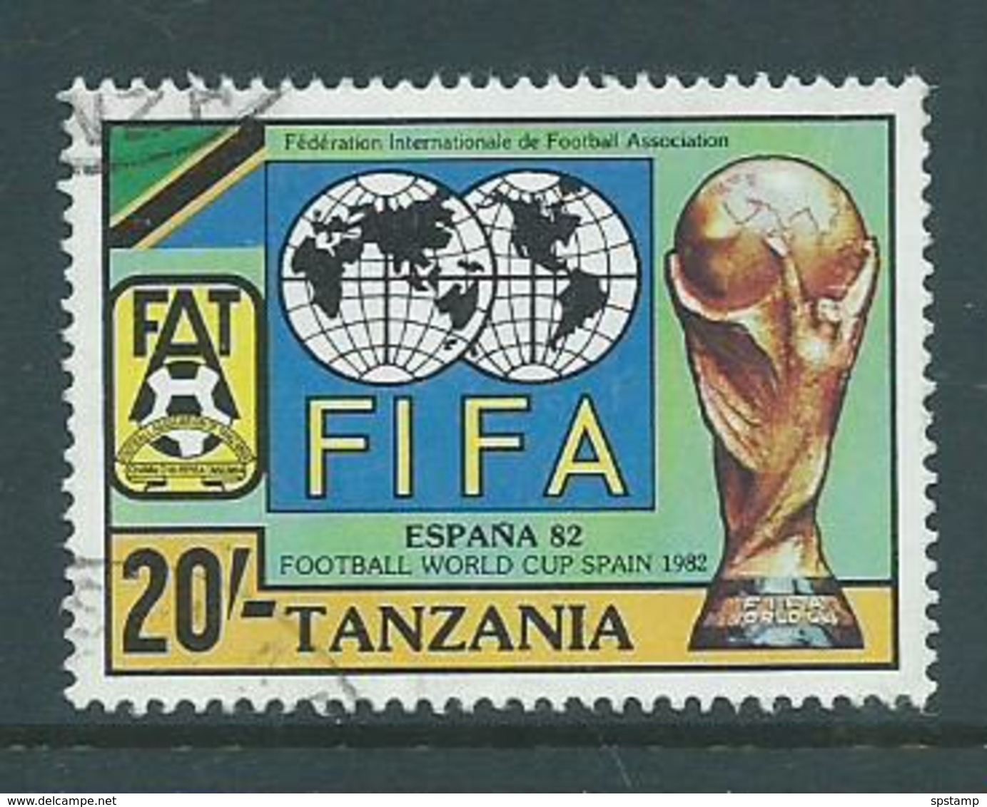 Tanzania 1982 FIFA Soccer World Cup Spain 20 Shillings FU - Tanzania (1964-...)