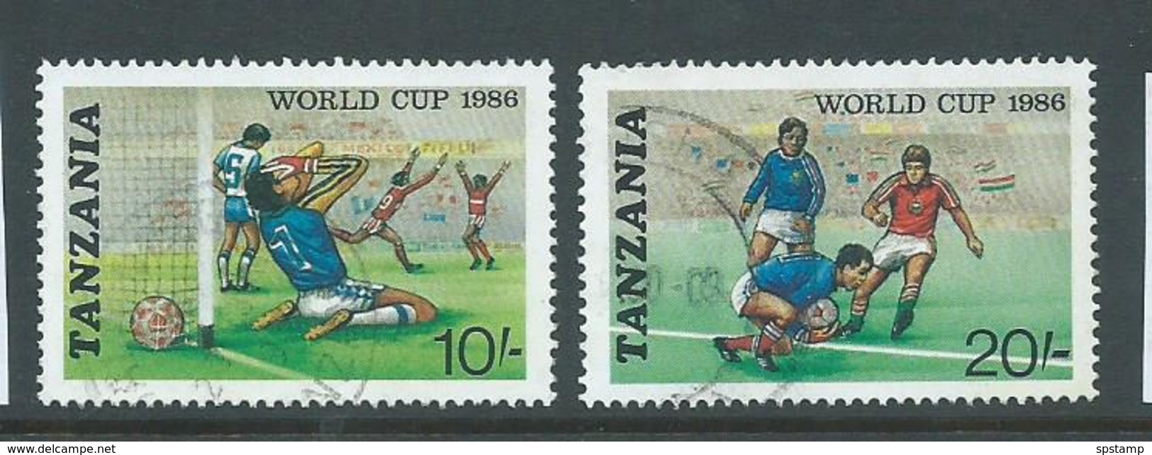 Tanzania 1986 10 & 20 Shilling Soccer World Cup FU - Tanzania (1964-...)