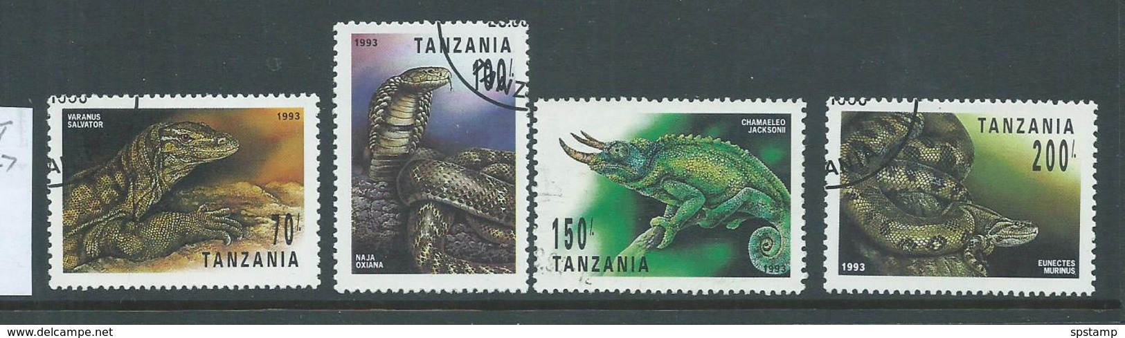 Tanzania 1993 Reptiles Part Set 4 FU - Tanzania (1964-...)