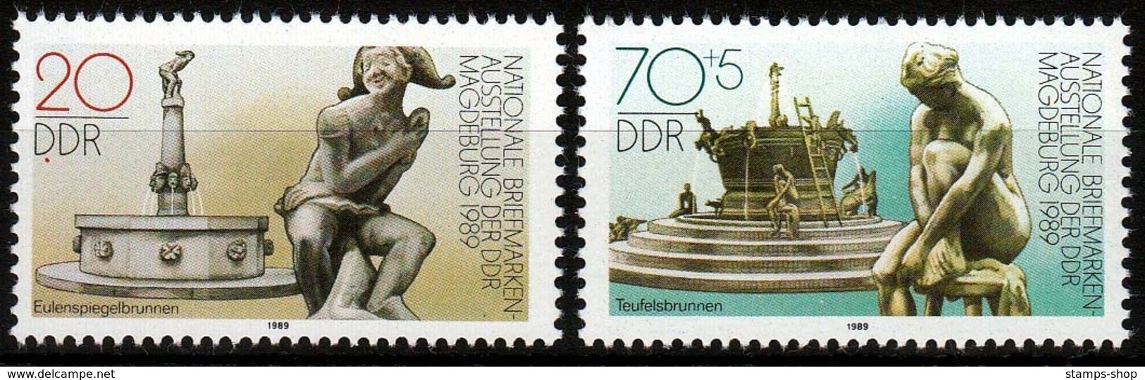 DDR MiNr. 3265/66 ** Nationale Briefmarkenausstellung - Ungebraucht