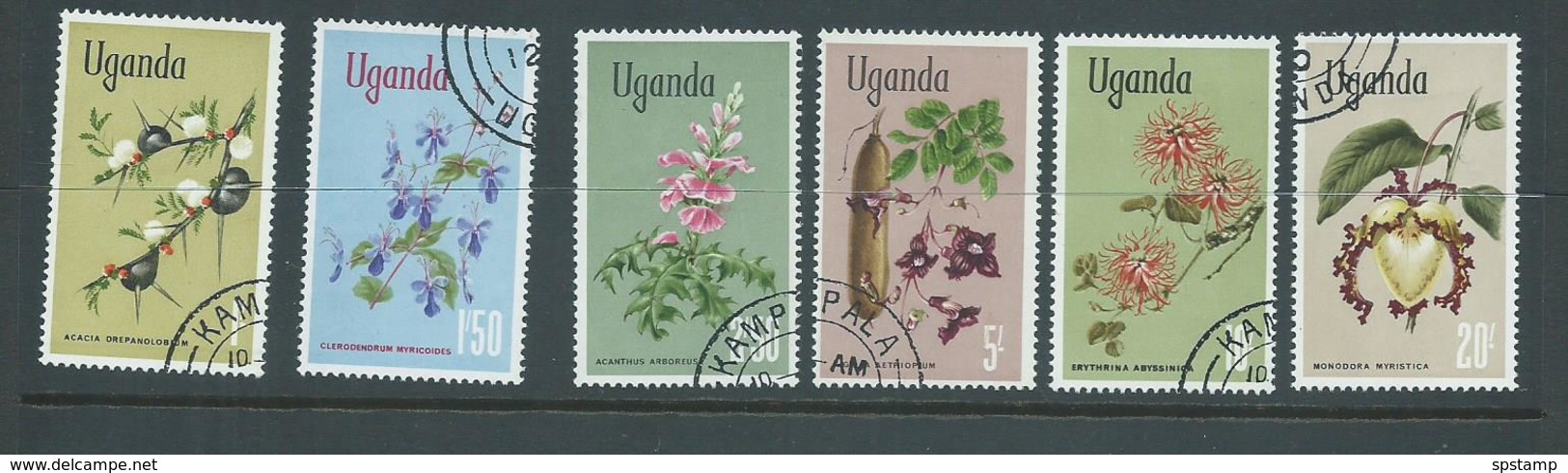 Uganda 1969 Flowers 1 Shilling To 20 Shillings FU - Ouganda (1962-...)