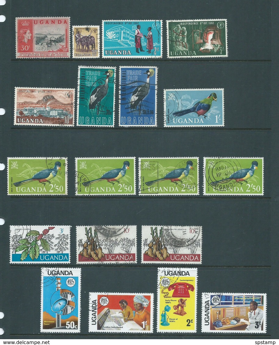 Uganda 1962 - 1995 Selection Of 43 Used & 4 MNH - Uganda (1962-...)