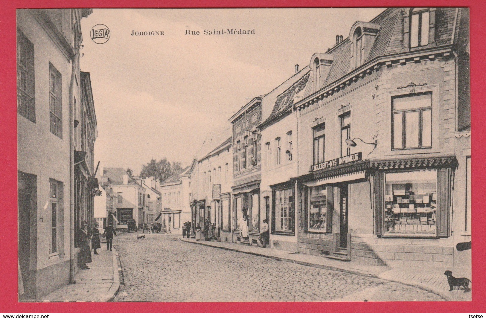 Jodoigne - Rue Saint-Médard ... Imprimerie Englebert-Nys ( Voir Verso ) - Jodoigne