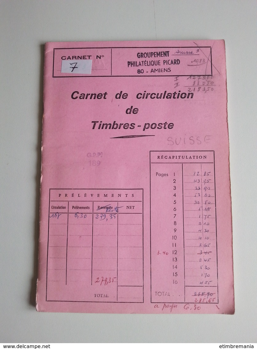 lot n°8 - un lot de 2 carnets de circulations suisse pays bas et portugal