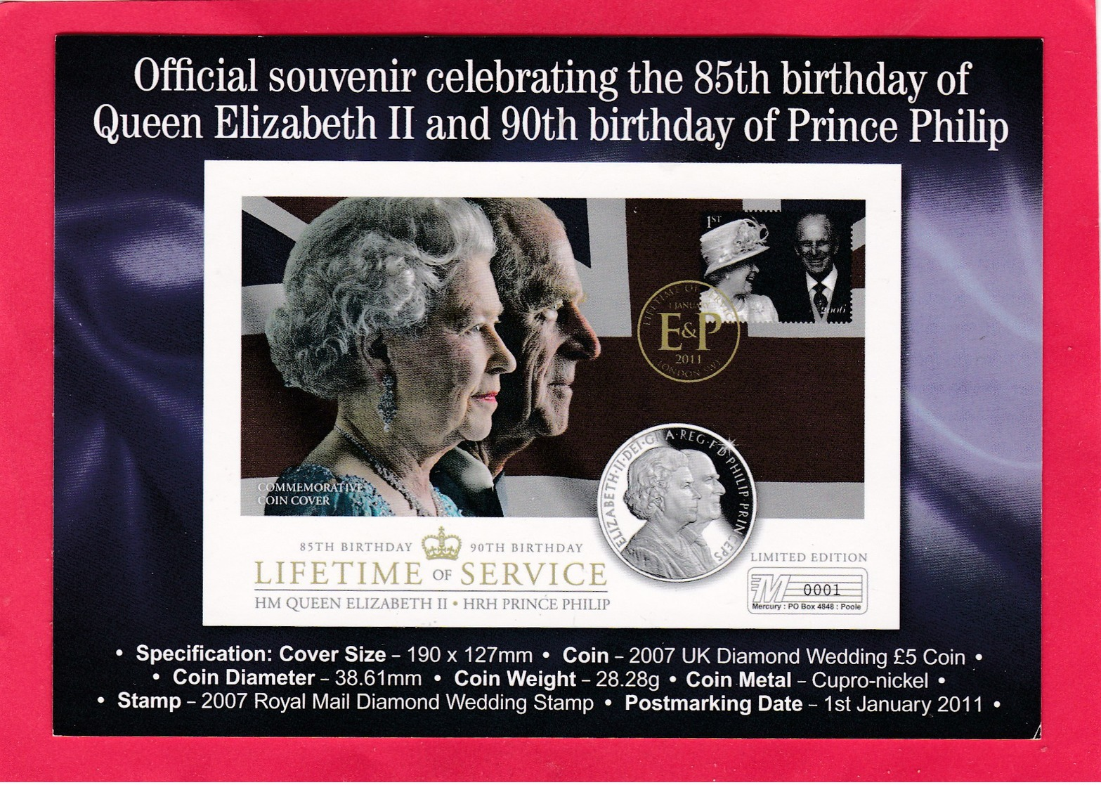 Modern Post Card Of 85th Birthday Of Queen Elizabeth Ll,and 90th Birthday Of Prince Philip,P17. - Royal Families