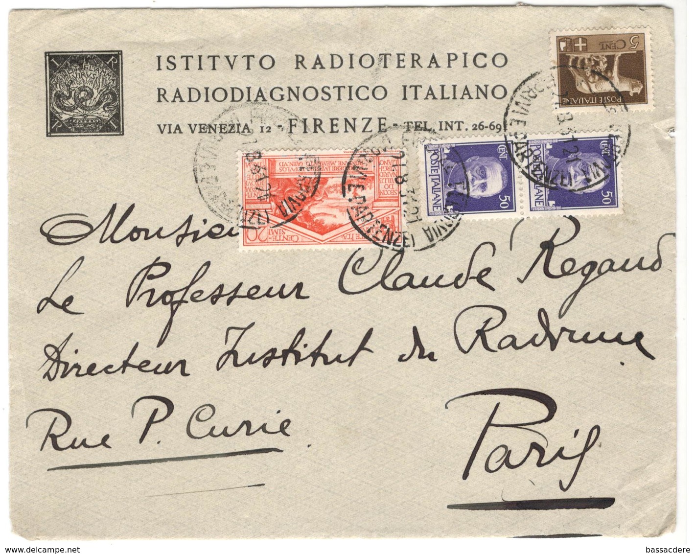 20950 - De FIRENZE Pour La France - Storia Postale