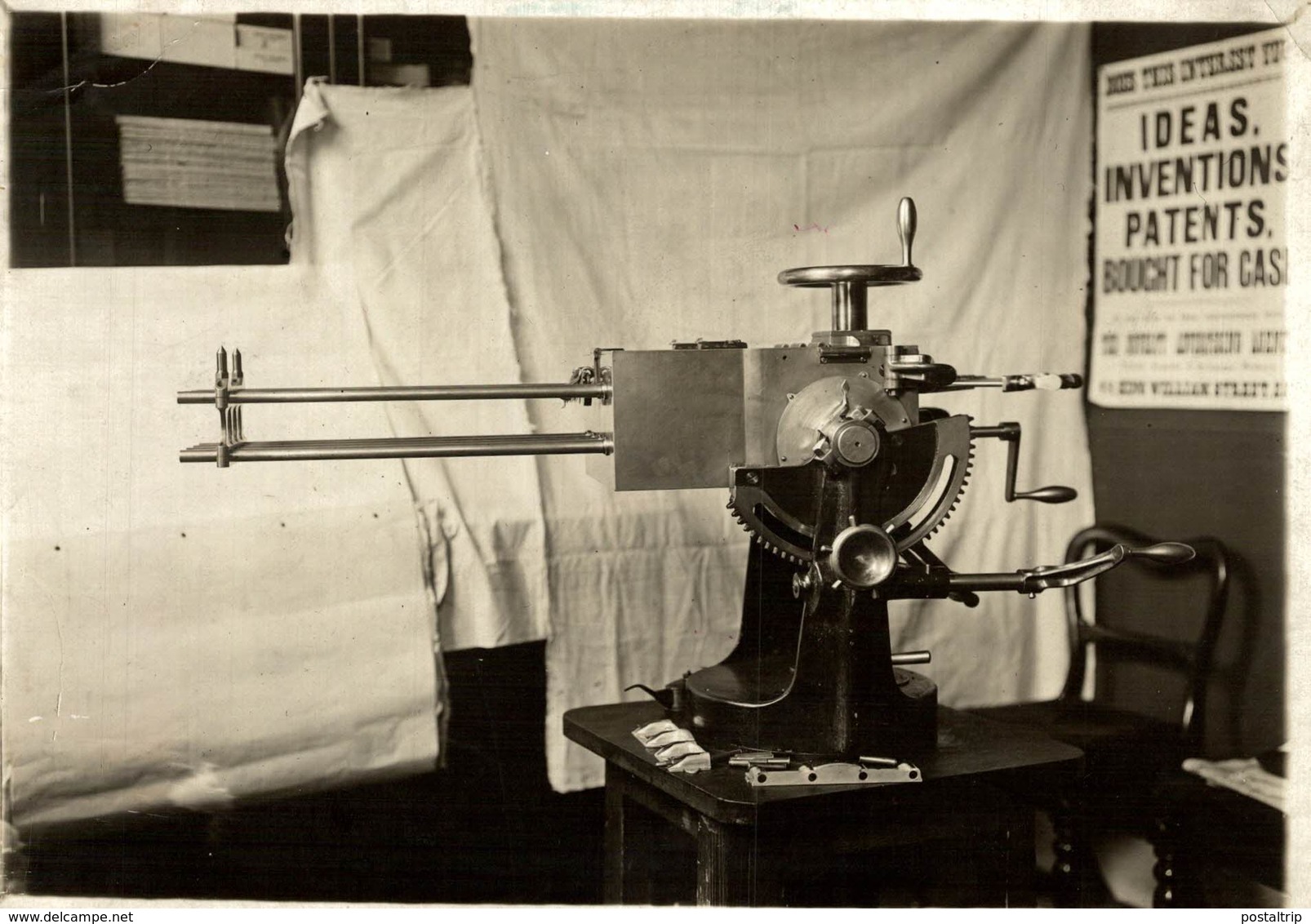 MAJOR FITZGERALD QUICK FIRING GUN PATENT COOLING INVENCIÓN NOUVELLE INVENTION    16*12CM Fonds Victor FORBIN 1864-1947 - Guerra, Militares