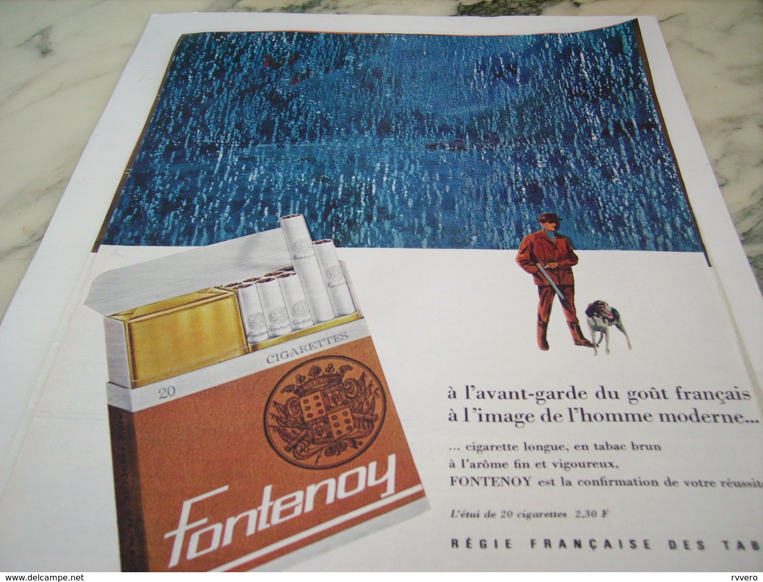 ANCIENNE PUBLICITE CIGARETTE FONTENOY TABAC BRUN 1963 - Autres & Non Classés