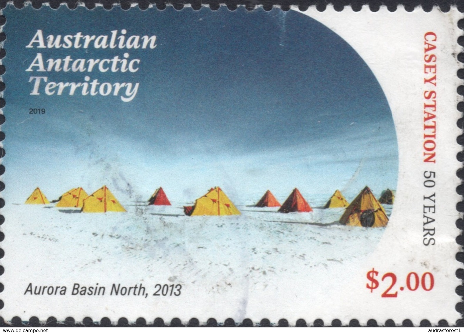 2019 AAT AUSTRALIA ANTARCTIC TERRITORY AURORA BASIN NORTH, FIELD CAMP VERY FINE POSTALLY USED $2 Stamp - Oblitérés