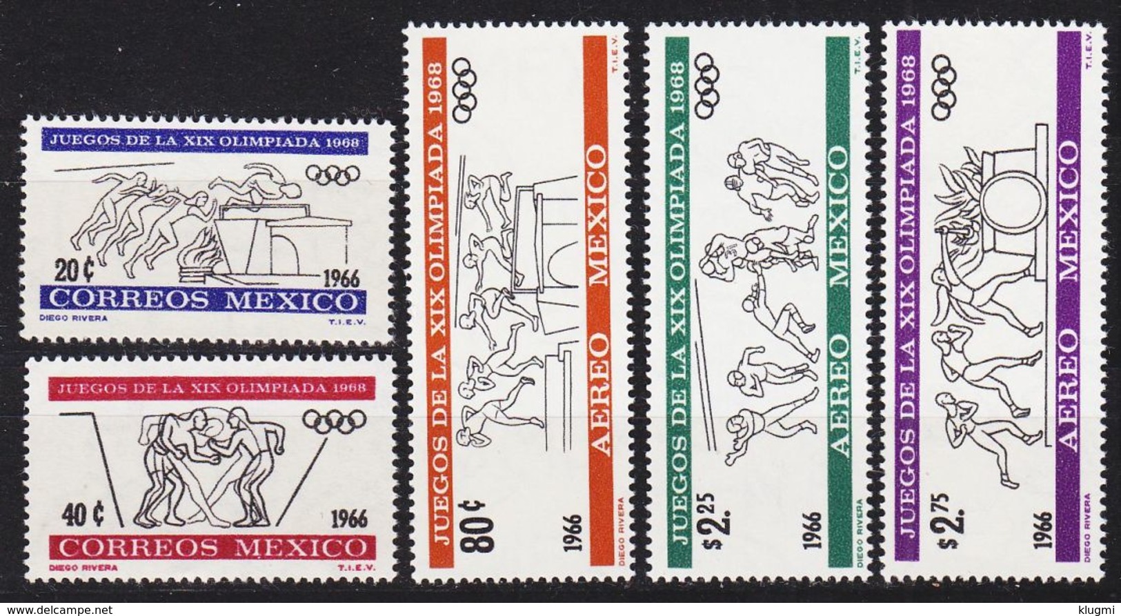 MEXICO [1966] MiNr 1214-17 ( **/mnh ) Olympiade - Mexiko