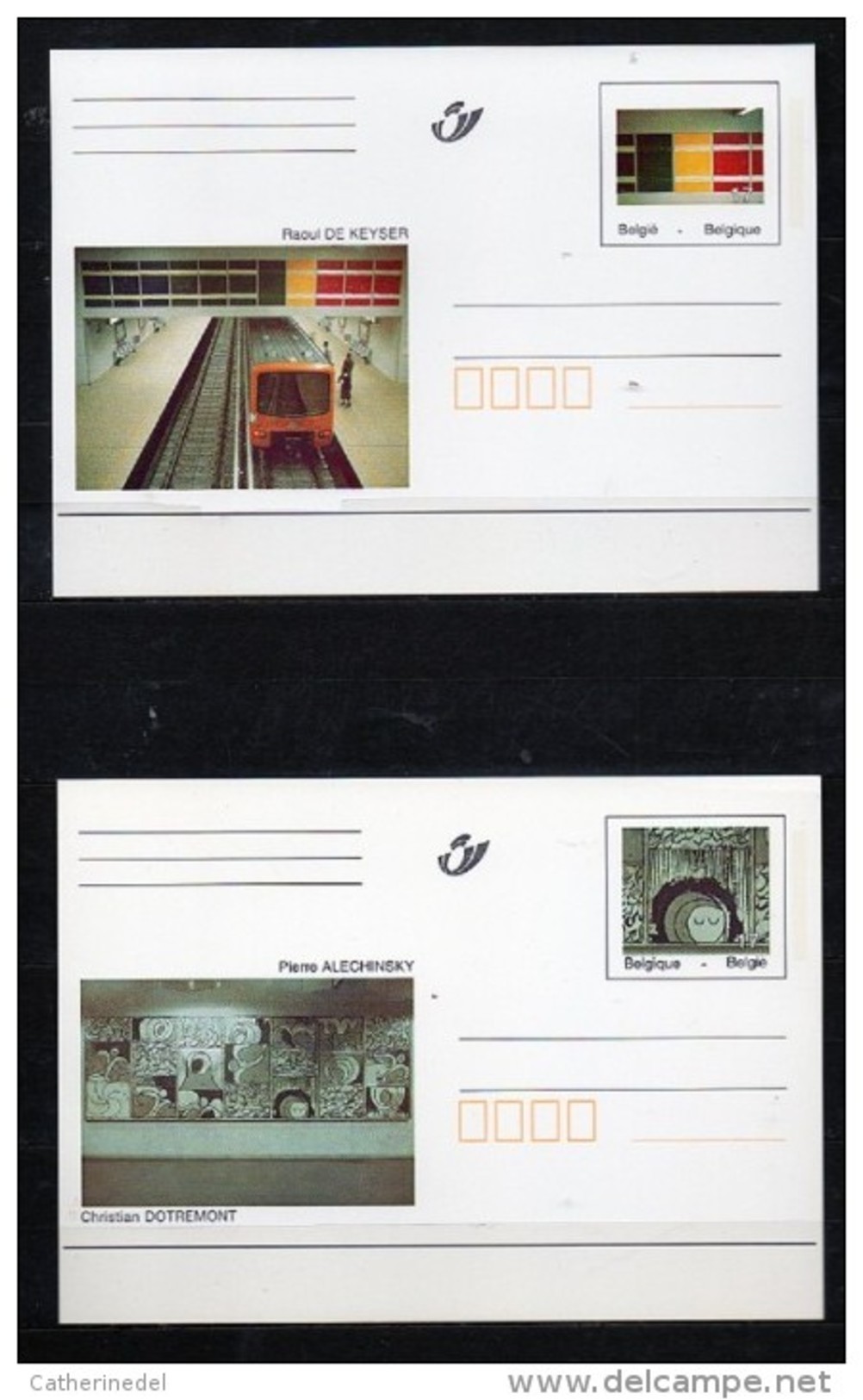 Année 1998 - CA66-CA67/BK66-BK67 - Métro Bruxellois - Cartes Postales 1951-..