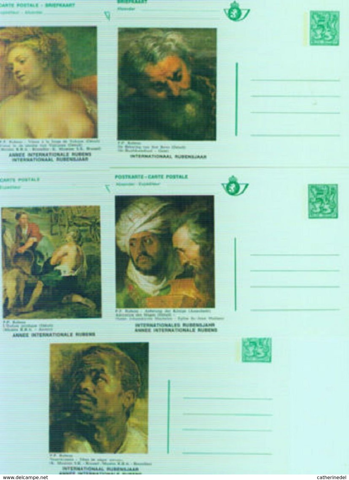 Année 1977 : CA10-CA14/BK10-BK14 - P.P. Rubens - Cartes Postales 1951-..