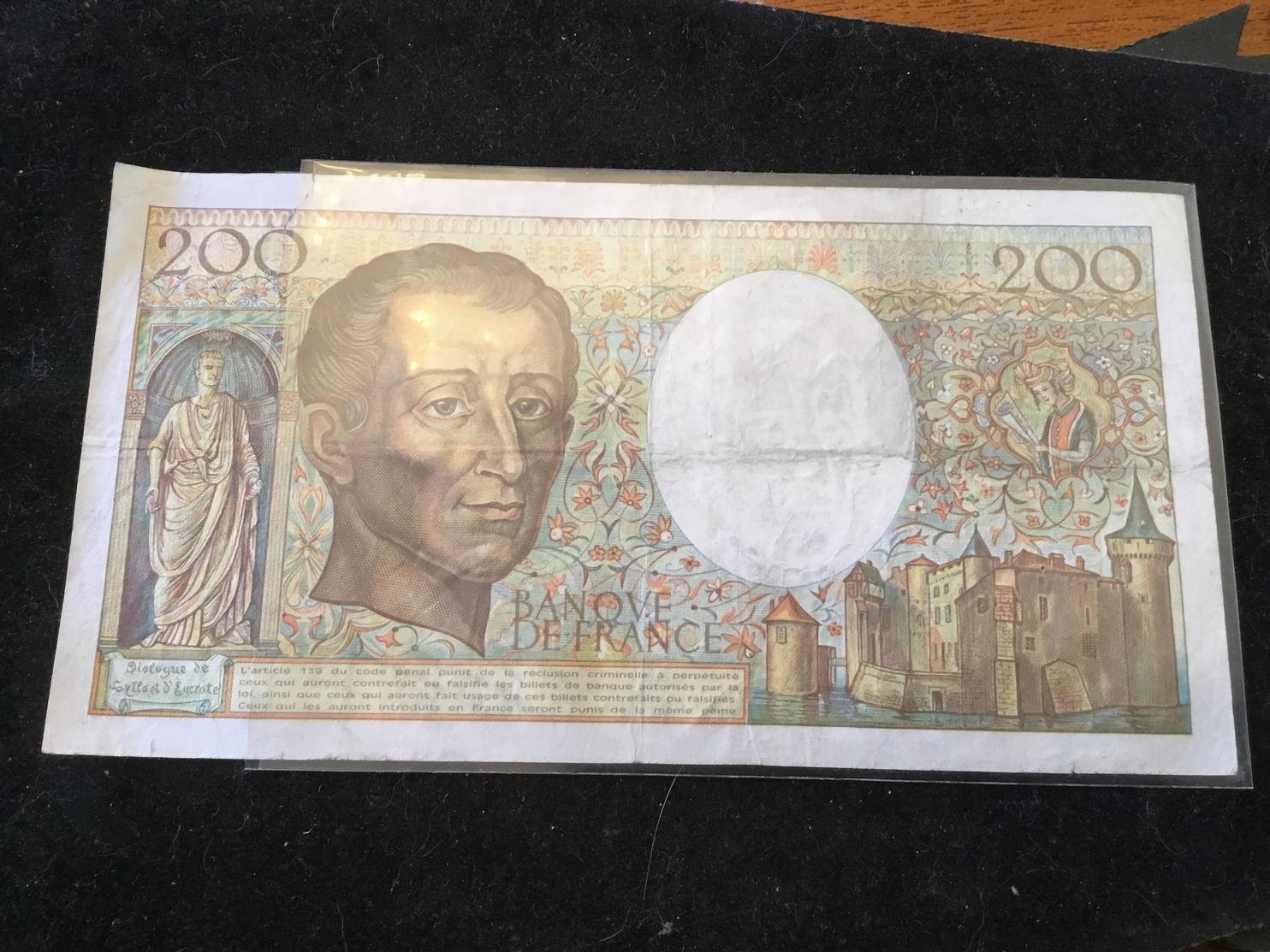 200 Francs 1989 U065 - 200 F 1981-1994 ''Montesquieu''