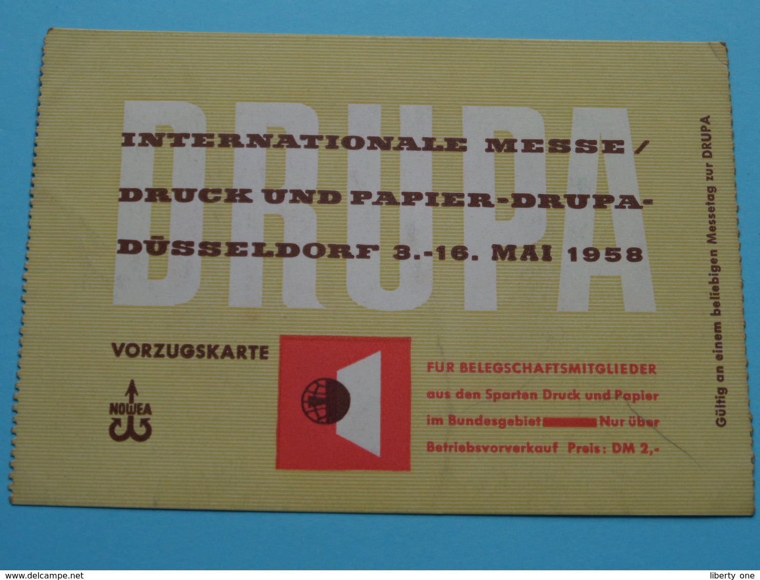 " DRUPA " Düsseldorf 1951 Folder - Vorzugskarte 1958 ( Grafik Zimmermann / Habra Druk ) > ( Zie Foto's Detail ) Folder - Dépliants Touristiques