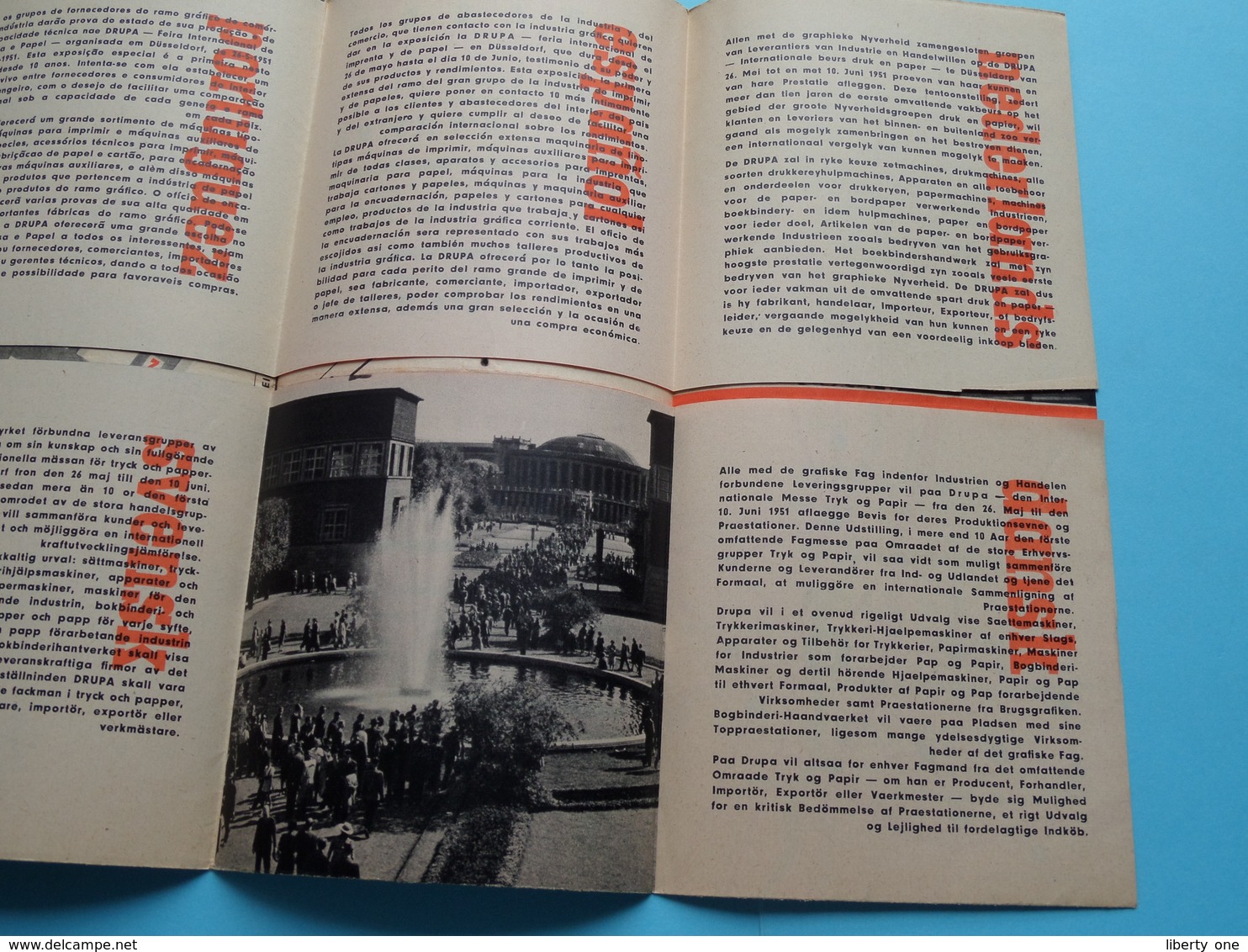 " DRUPA " Düsseldorf 1951 Folder - Vorzugskarte 1958 ( Grafik Zimmermann / Habra Druk ) > ( Zie foto's detail ) Folder