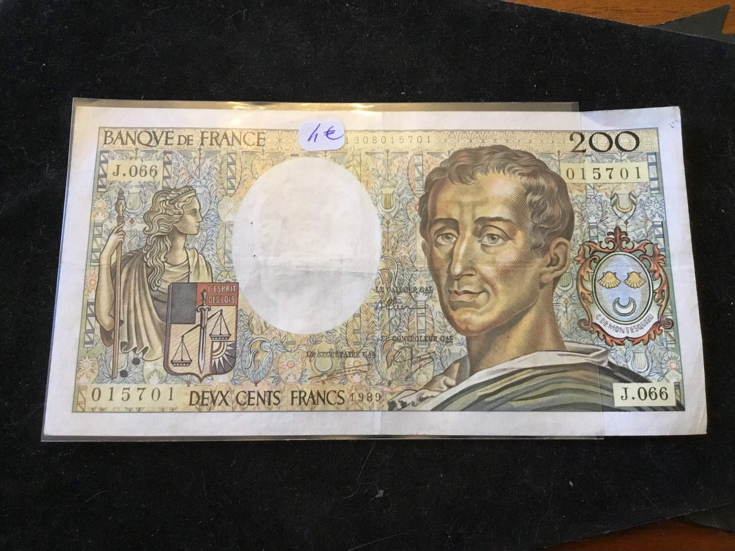 200 Francs 1989 J066 - 200 F 1981-1994 ''Montesquieu''