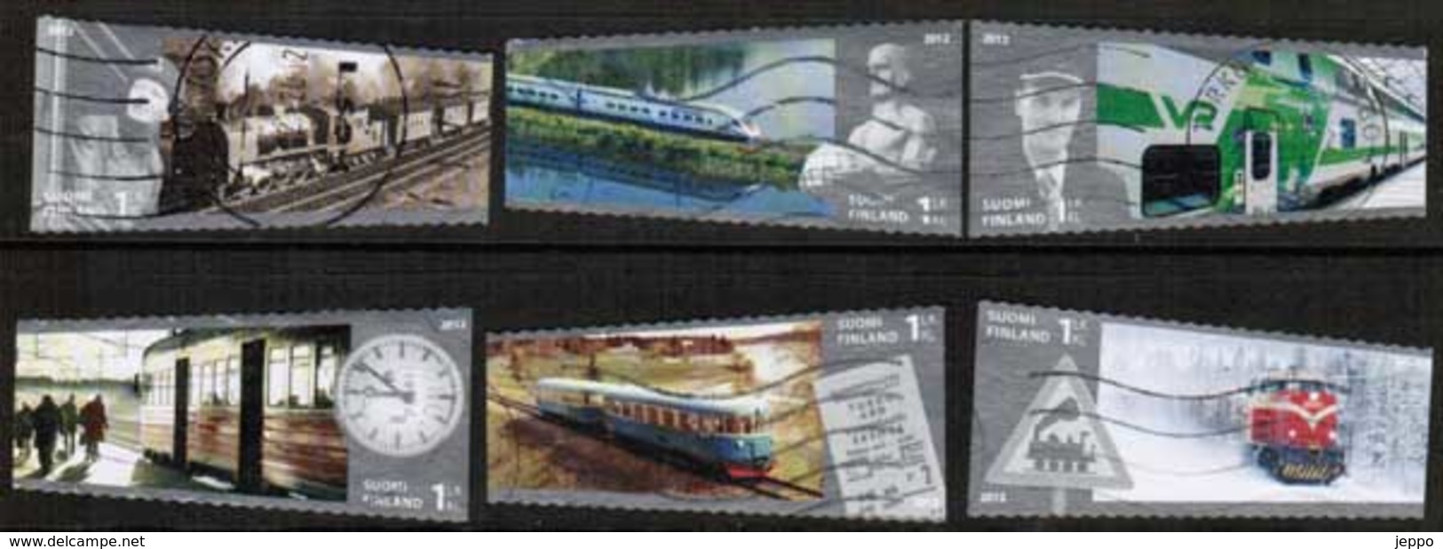 2012 Finland, State Railways 150 Years Complete Set Used. - Used Stamps
