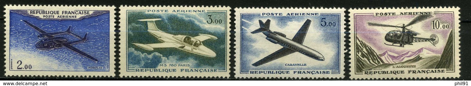 FRANCE   Poste Aérienne     N° Y&T  PA38 à PA41  ** - 1960-.... Mint/hinged