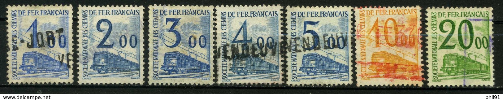 FRANCE   Colis Postaux 1960     N° Y&T  CP41 à CP47  (o) - Usati