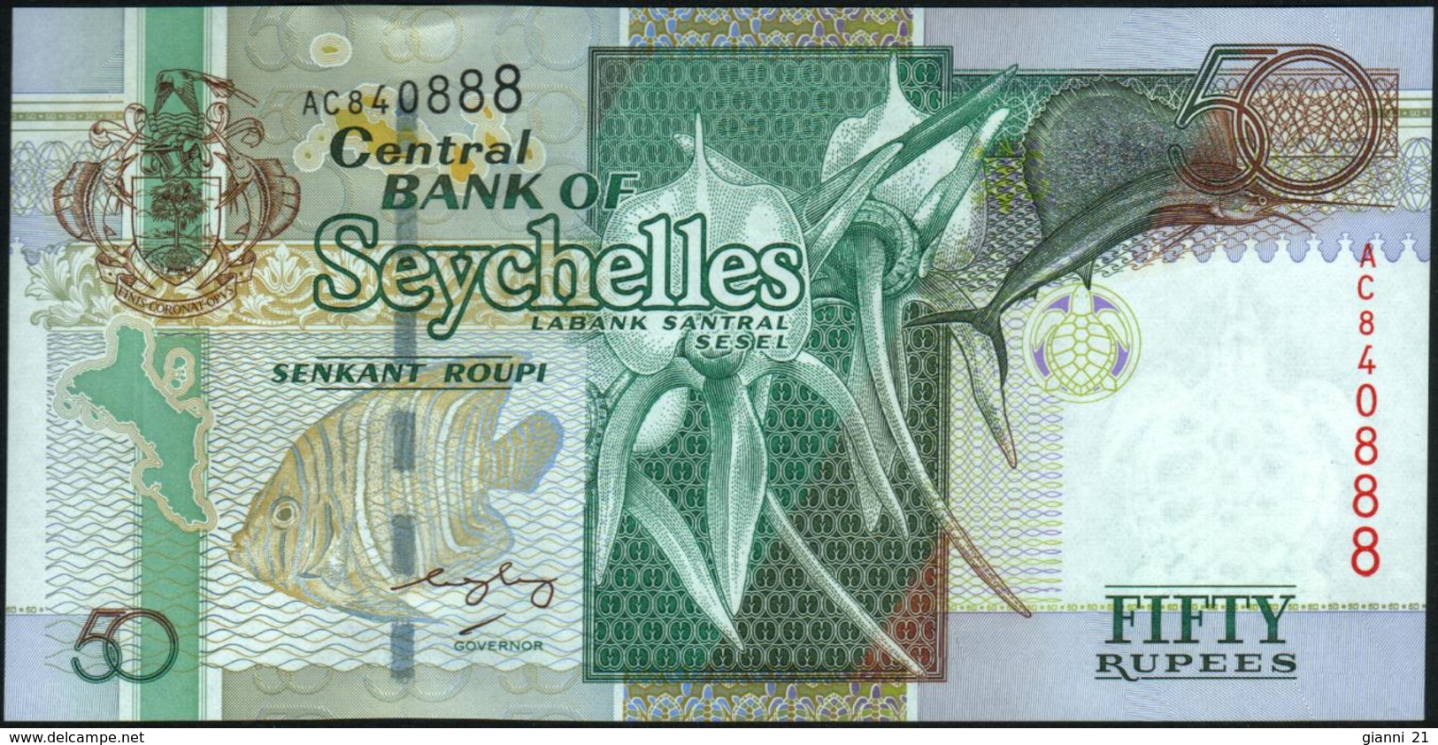 SEYCHELLES - 50 Rupees Nd.(2005) {sing. Francis Chang Leng} UNC P.39 A - Seychellen