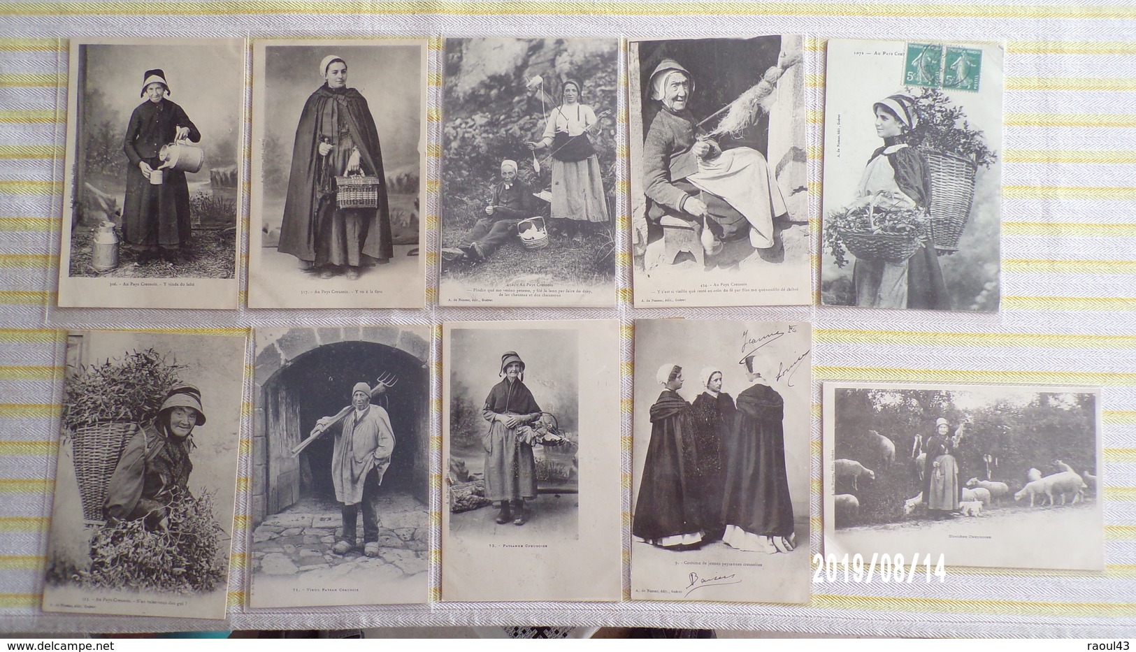 LOT 10 CPA SCENES ET TYPES PAYS CREUSOIS - Autres & Non Classés