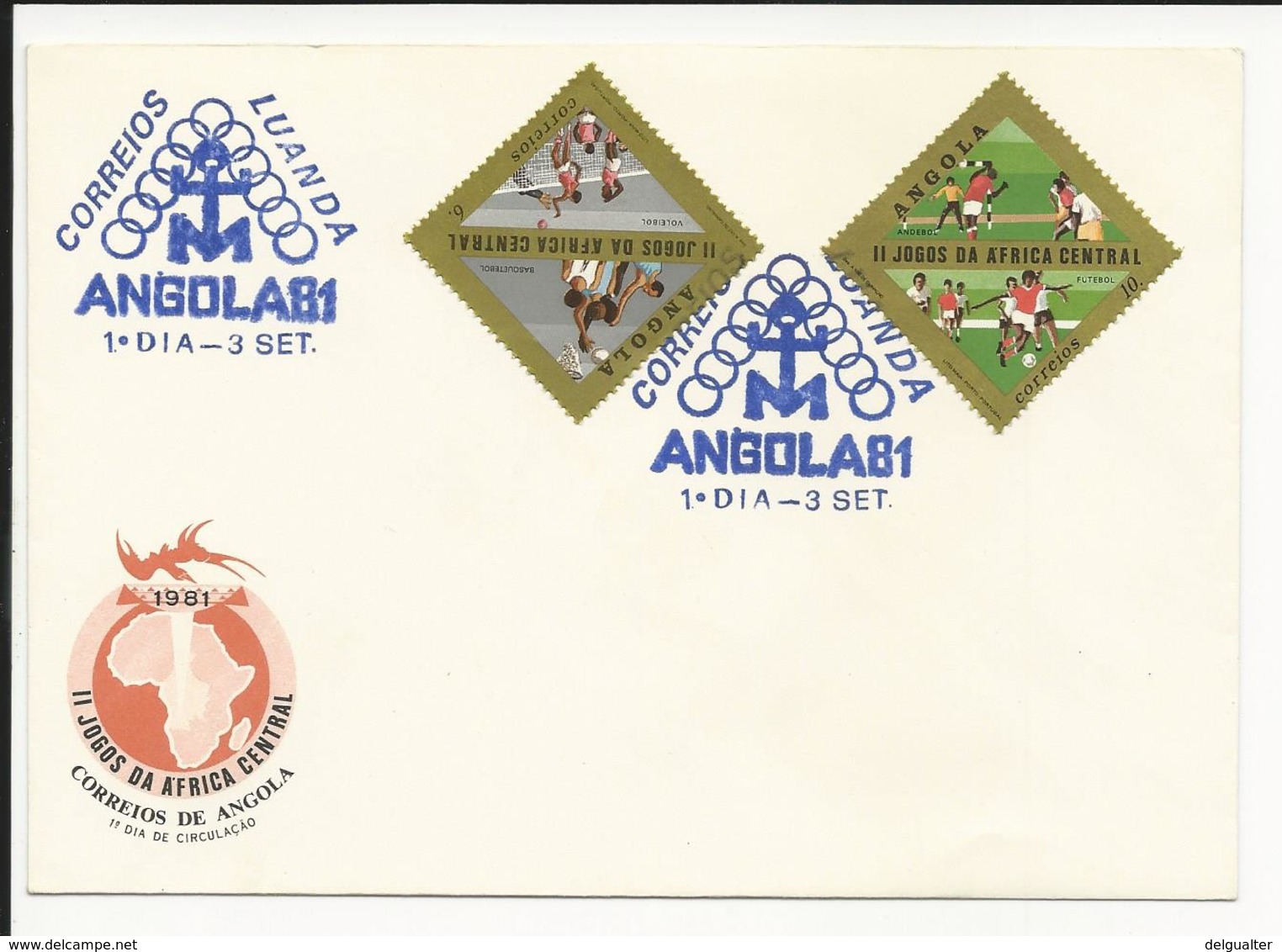 Cover FDC Angola II Jogos Da África Central Luanda 1981 - Angola