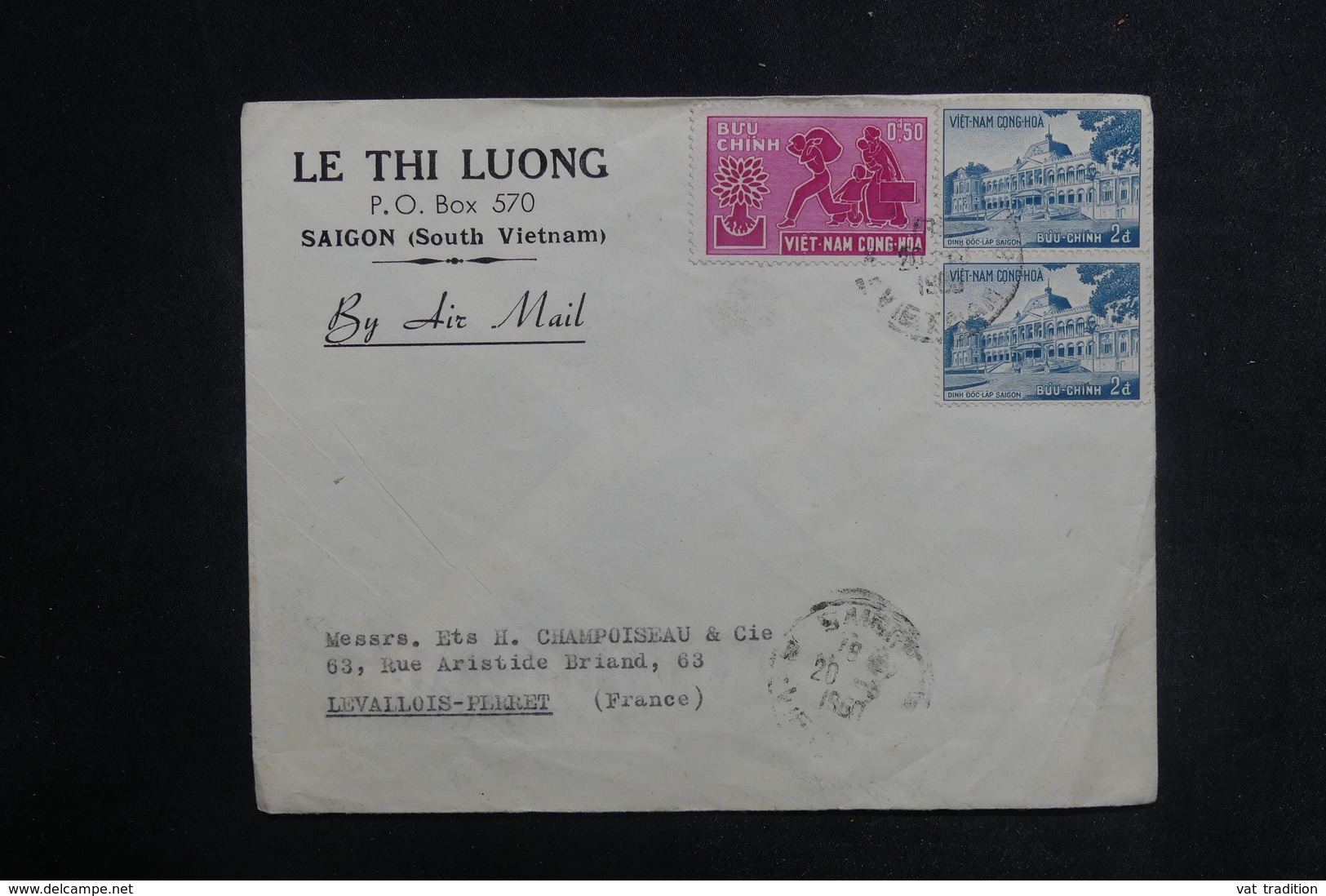 VIÊT-NAM - Enveloppe Commerciale De Saïgon Pour La France En 1960, Affranchissement Plaisant - L 38823 - Viêt-Nam