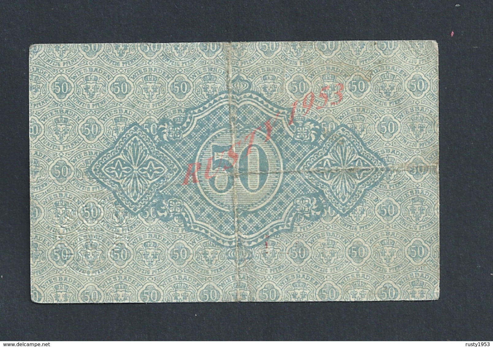 MILITARIA ALLEMAGNE BILLET DE BANQUE DE 1917 PENDANT GUERRE : - Autres & Non Classés