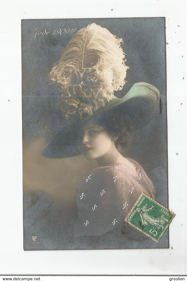 MODE 1909 FEMME AU CHAPEAU 2158/6 - Mode