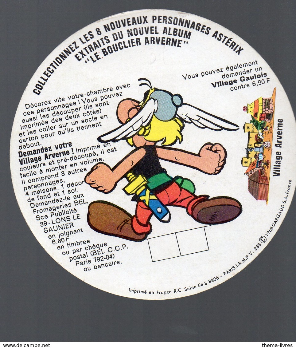 BD Astérix Uderzo : Image  Fromagerie BEL Bouclier Arverne   (PPP19698) - Advertising