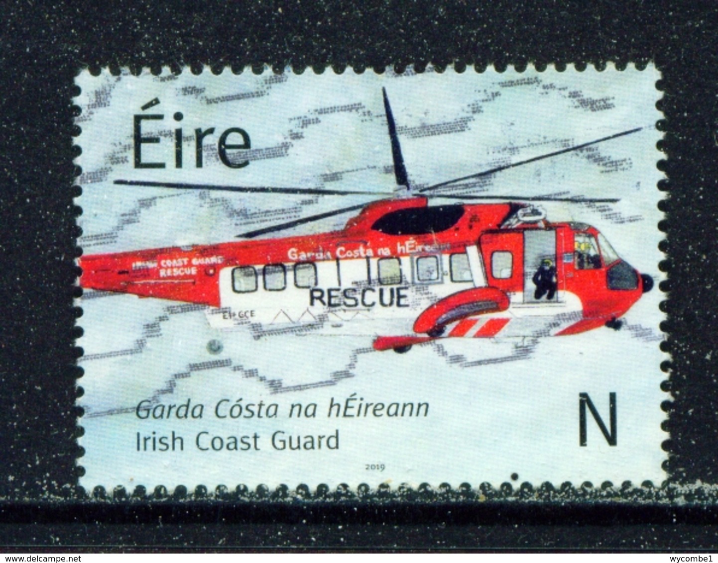 IRELAND  -  2019  Coastguard  'N'  Used As Scan - Used Stamps