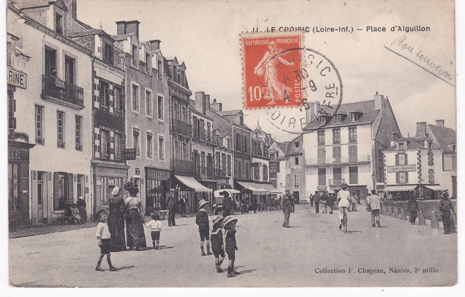 44  Loire Atlantique -  LE CROISIC -  Place D'Aiguillon - 1916 - Le Croisic