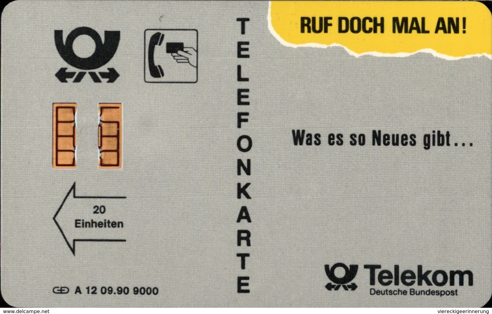 ! Telefonkarte, Telecarte, Phonecard, 1990 G+D , A12, 09.90, Auflage 9000, 11 Stellige Nr., Telekom Helgoland, Germany - A + AD-Series : Publicitarias De Telekom AG Alemania