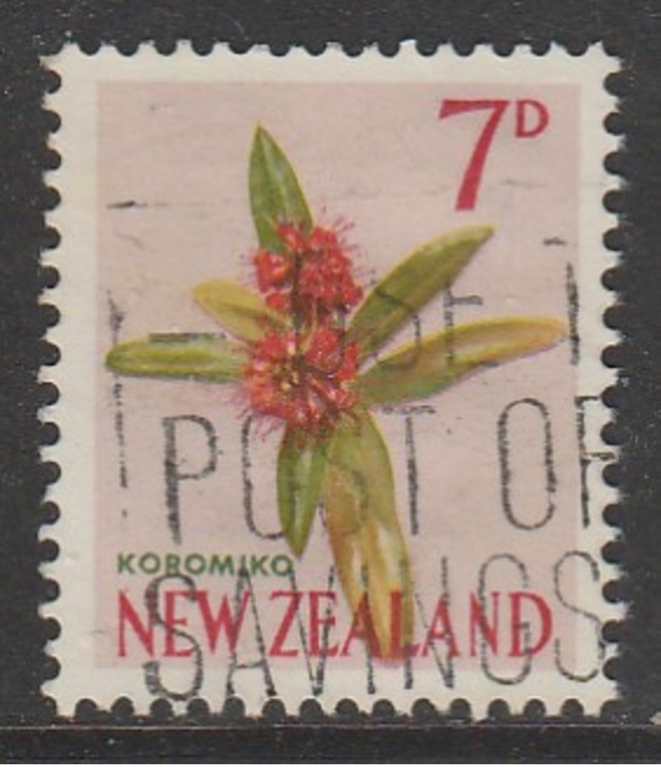 New Zealand 1960 -1963 Local Motifs - Flowers 7 P Multicoloured SW 417 O Used - Usati