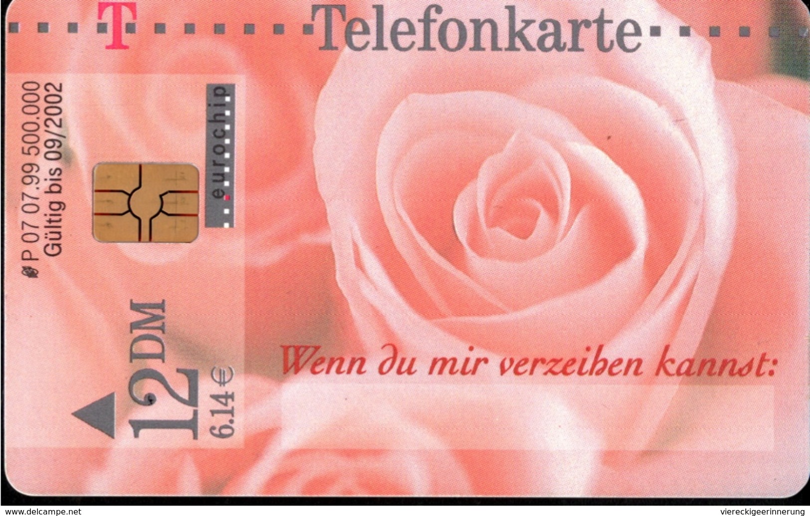 ! Telefonkarte, Telecarte, Phonecard, 1999, P07, Auflage 500000, Telekom Rose, Sorry, Germany - P & PD-Serie : Sportello Della D. Telekom