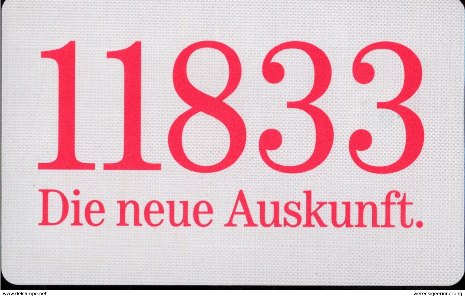 ! Telefonkarte, Telecarte, Phonecard, 1997, P31, Auflage 1000000, Telekom 11833 Die Neue Auskunft, Germany - P & PD-Reeksen : Loket Van D. Telekom