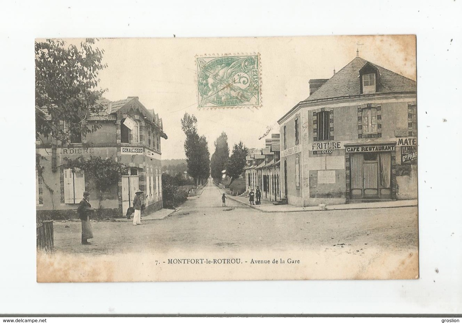 MONTFORT LE ROTROU (MONTFORT LE GESNOIS SARTHE ) 7 AVENUE DE LA GARE (CAFE RESTAURANT) 1906 - Montfort Le Gesnois