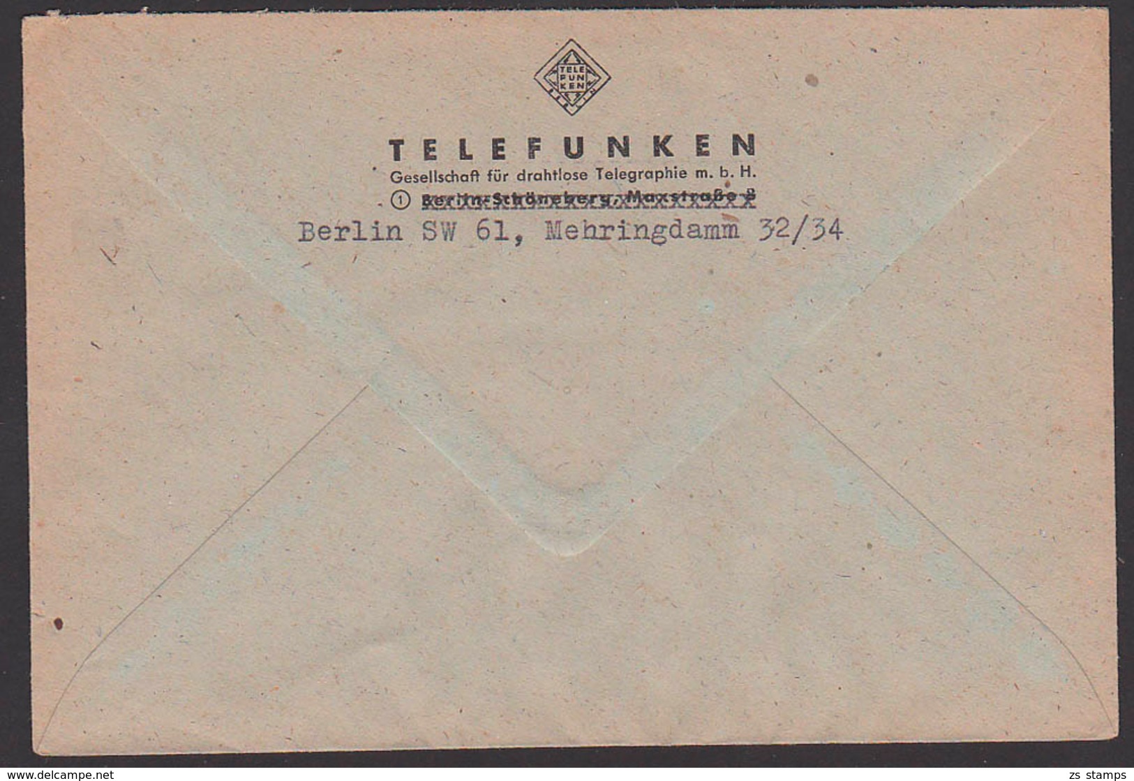 Telefunken Berlin SW 61, AFS 14.11.49 Gesellschaft Für Drahtlose Telegraphie - Maschinenstempel (EMA)