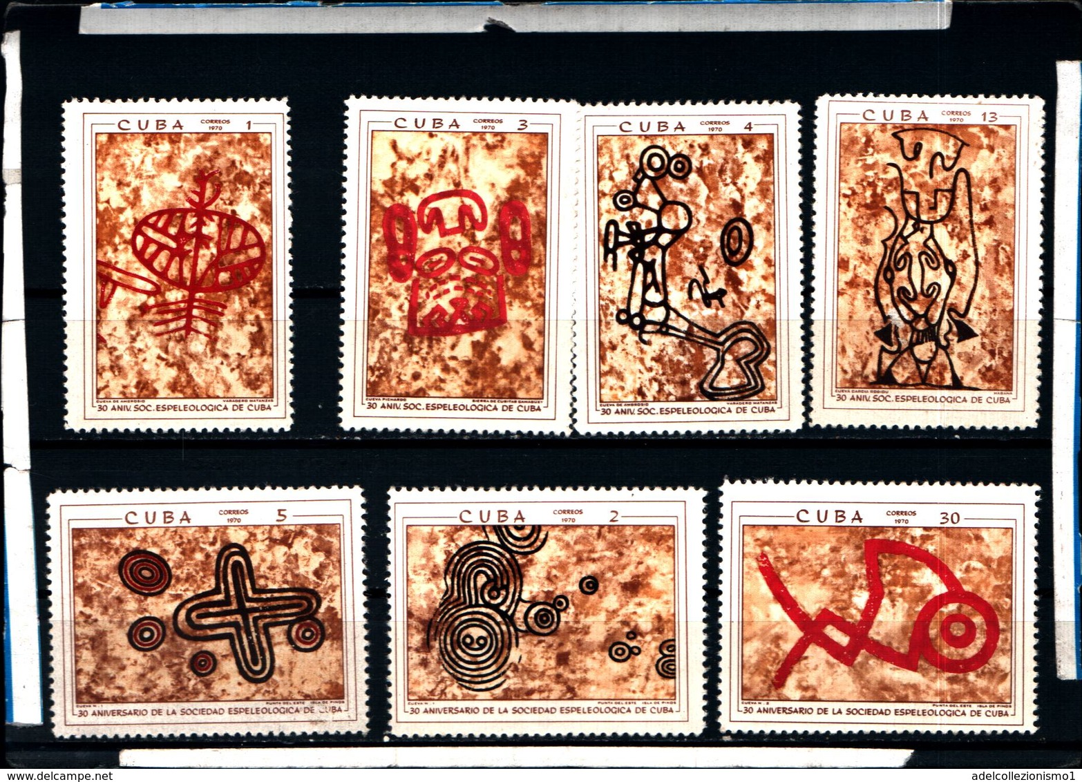 6573B)  Cuba Sc# 1507-1513 SPELEOLOGICAL SOCIETY Caves Caving - 1970 - 7V.-SERIE COMPLETA -MNH** - Nuovi