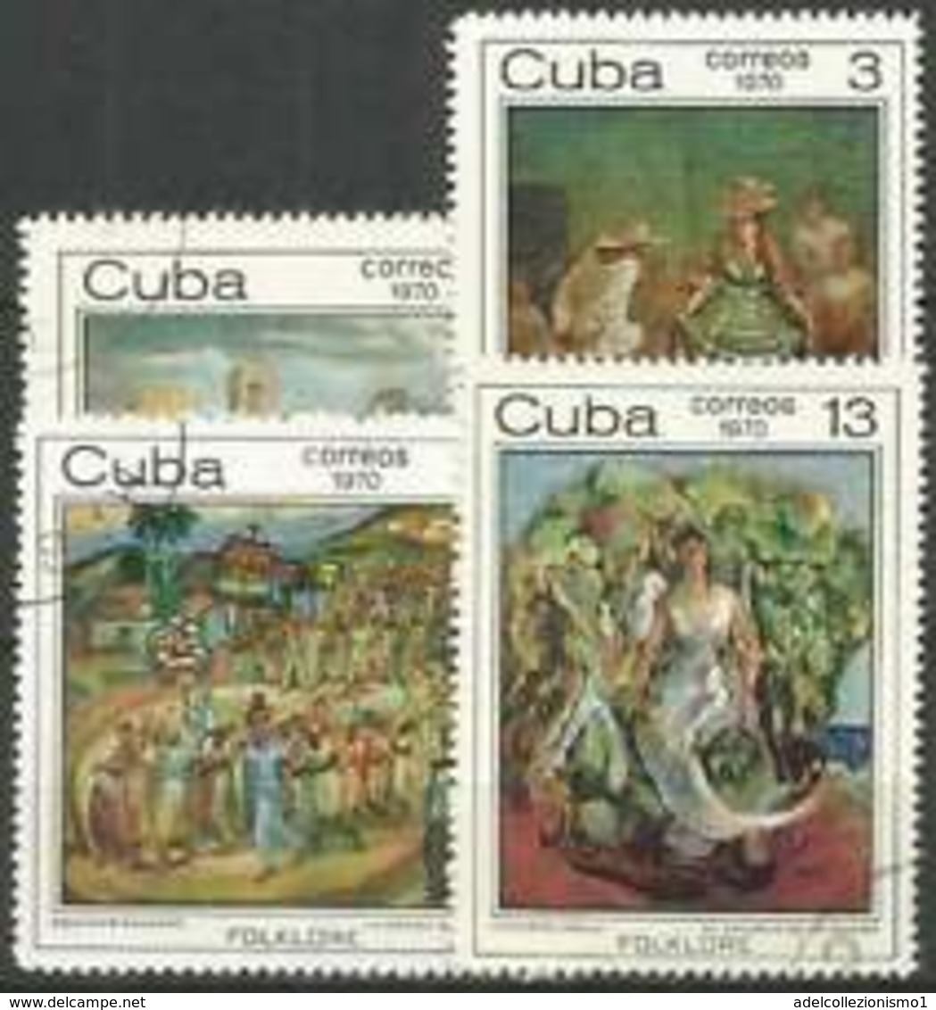 6574B)  CUBA Sc# 1565-1567 FOLKLORE Black Magic Feast  - 1970 - 4V.-SERIE COMPLETA -MNH** - Nuovi