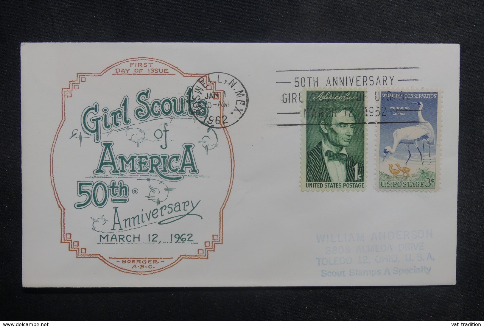 ETATS UNIS - Enveloppe FDC En 1962 - Scoutisme - L 38905 - 1961-1970