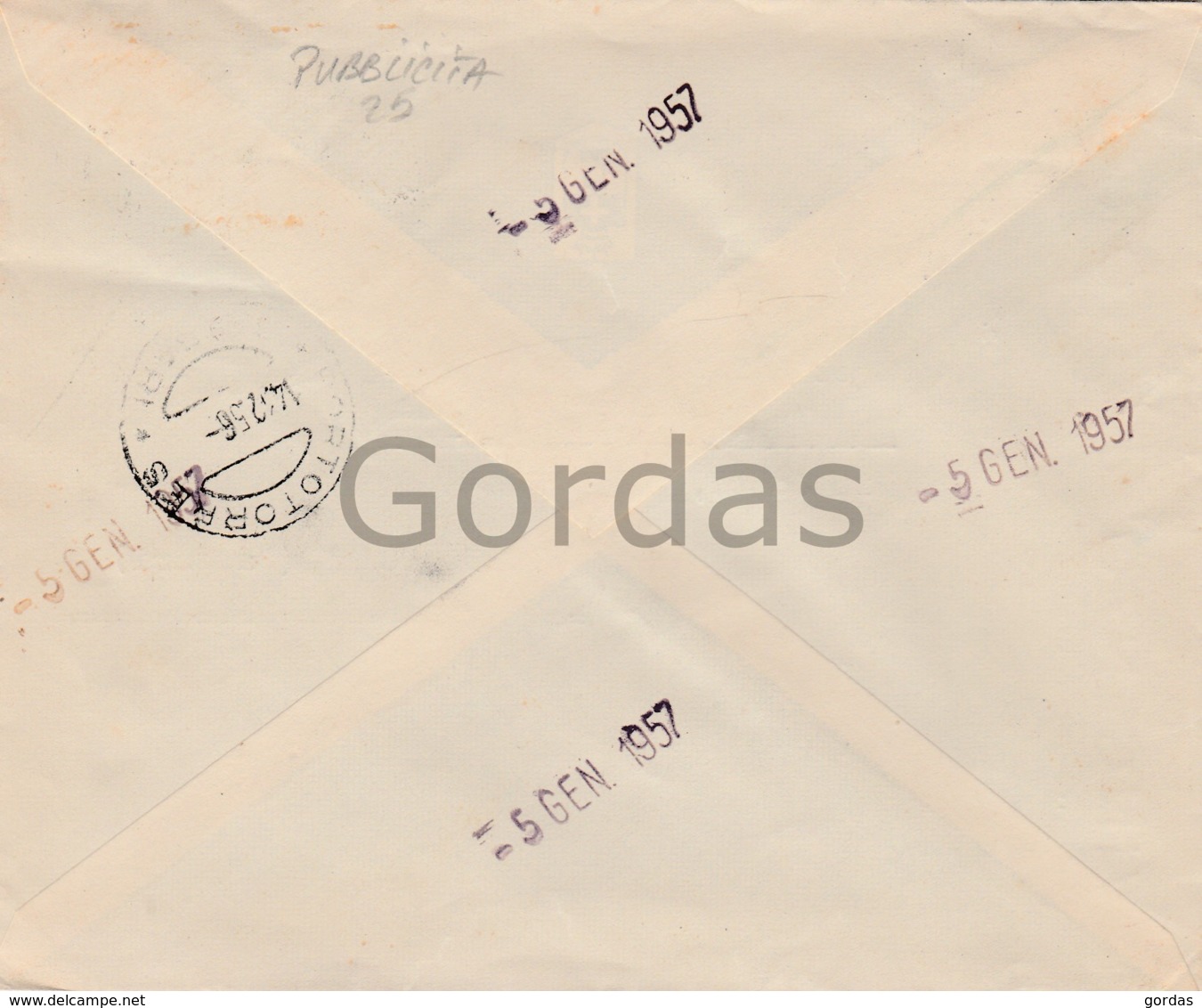Italy - Torino - Vicenzo D'Ettore Advertise - Envelope - 150x125mm - Publicita - Cafes, Hotels & Restaurants