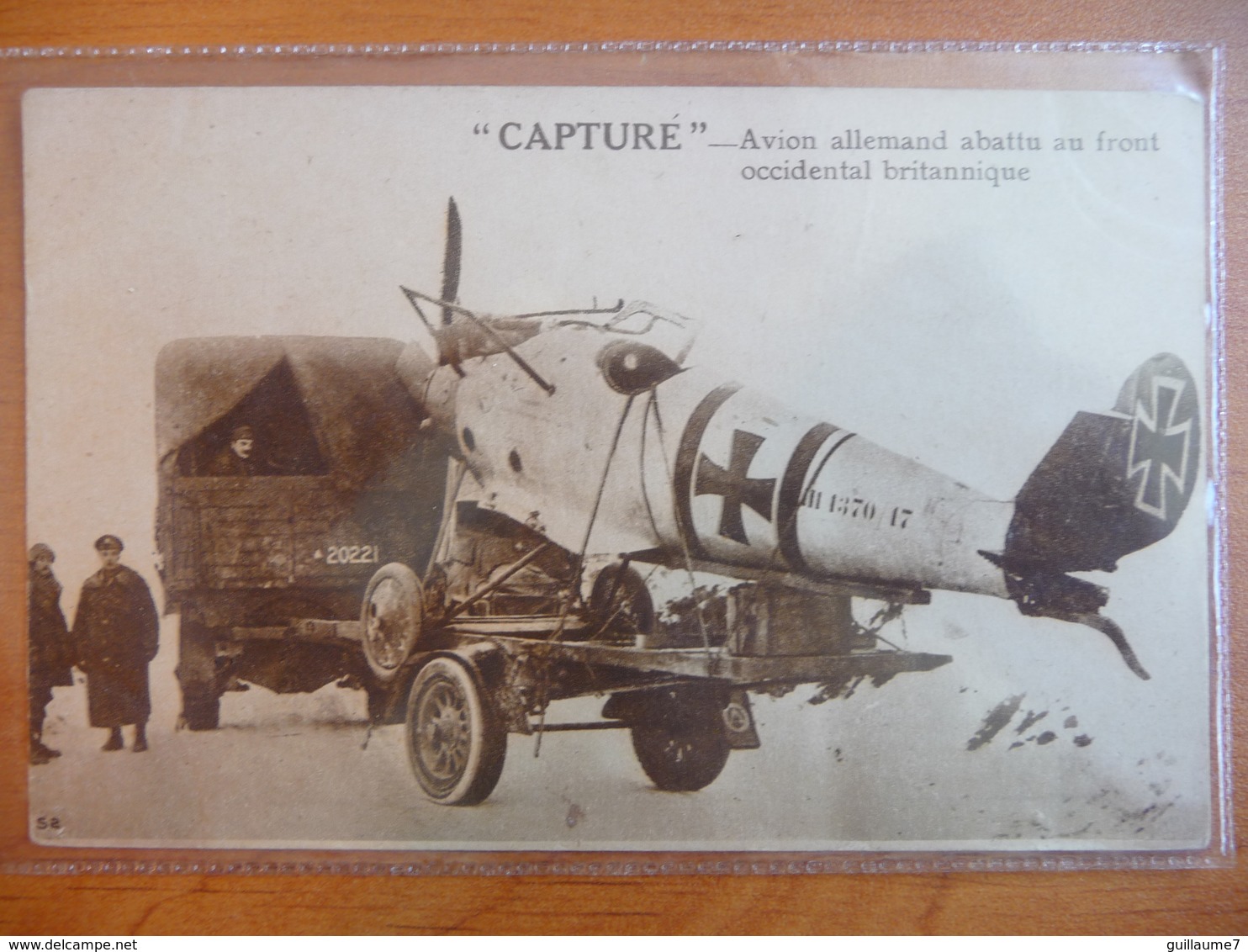 CPA - "Capturé" Avion Allemand Abattu Au Front Occidental Britannique - Guerre 1914-18