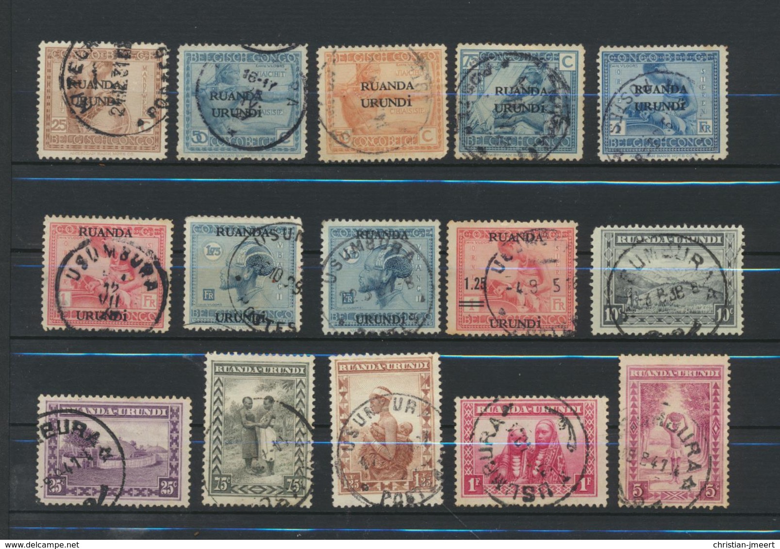 RUANDA-URUNDI   Lot De 49 Timbres Oblitérés - Verzamelingen