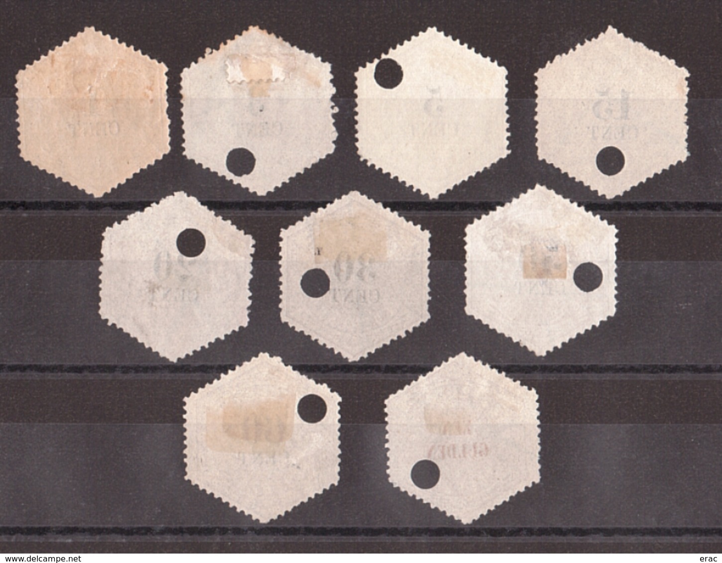 Pays-Bas - 1877/1903 - Timbres Télégraphes N° 1, 2, 3, 5, 6, 8, 9, 10 Et 11 - Oblitérés (sauf N° 1 Neuf *) - Cote 247 - Télégraphes