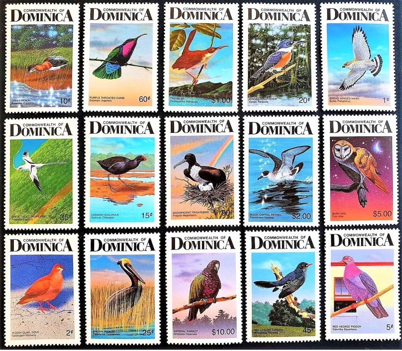 # Dominica 1987**Mi.1003-1017A  Birds , MNH [25;53] - Otros & Sin Clasificación